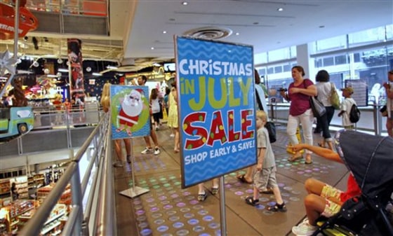 Toys R Us is promoting its summertime discounts more heavily than last year with deals of the day and free shipping through Saturday. 